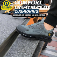 Load image into Gallery viewer, Men&#39;s Aviator Workwear Safety Shoes, Professional Steel Toe &amp; Puncture Proof with Air Cushioned &amp; Non Slip Sole - Breathable Shock-Absorbing
