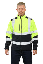 Load image into Gallery viewer, High Vis Softshell Jacket Yellow/Navy
